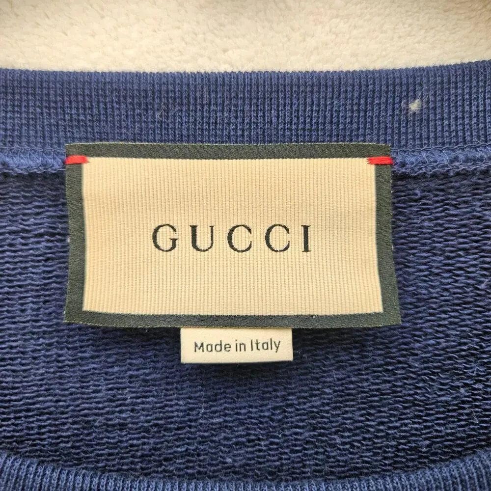 GUCCI MEN'S XL MADE IN ITALY BLUE CREWNECK SWEATSHIRT WORN TWICE